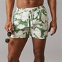 Aray Mens Flowing Floral Swim Shorts Floral Green