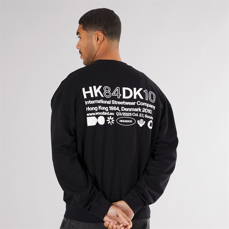 Woodbird Herren Cane Sweatshirt Schwarz