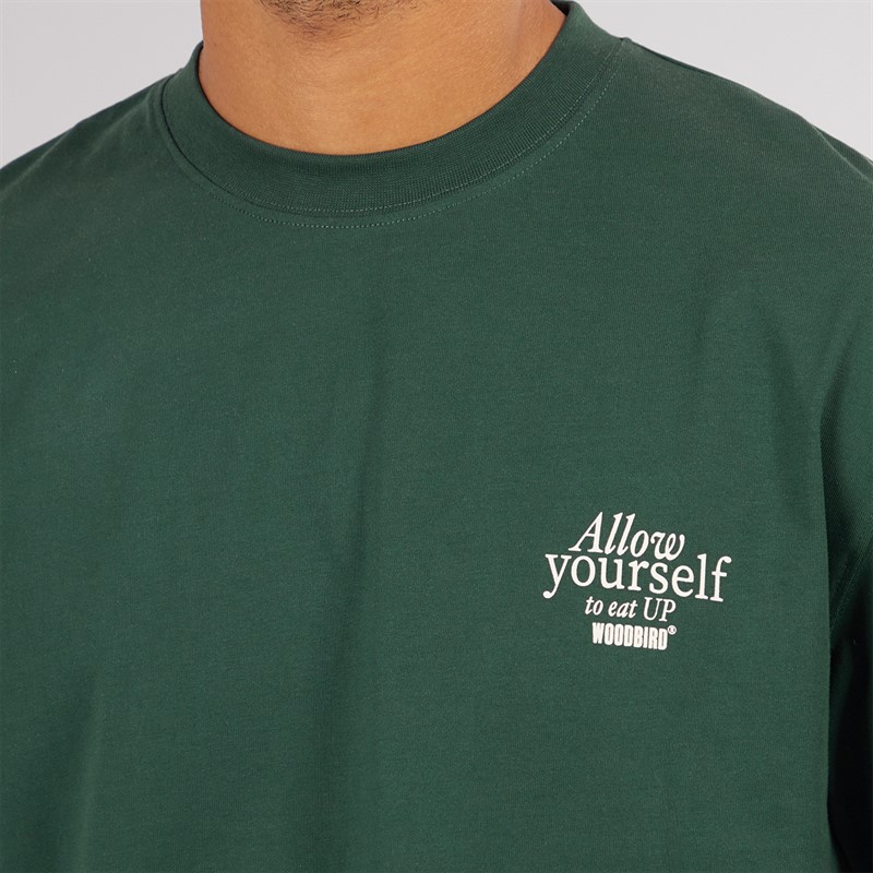 Woodbird Herre Baine T-Shirt Sports Grøn