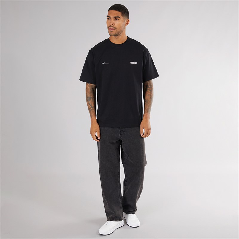 Woodbird Heren Baine T-Shirt Zwart/Wit