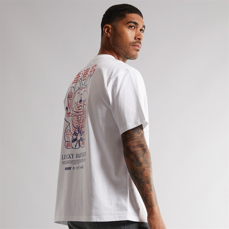 Woodbird Herren Baine T-Shirt Weiß / Rot