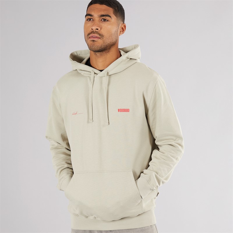 Woodbird Herre Pacs Hættetrøje Lys Sand