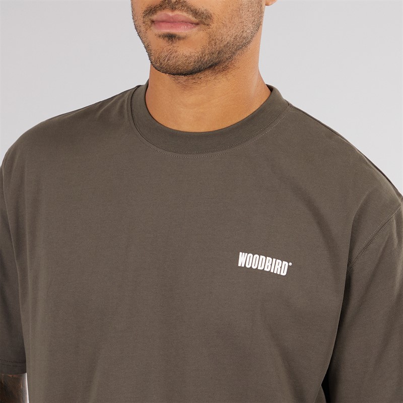 Woodbird Herren Baine T Shirt Braun