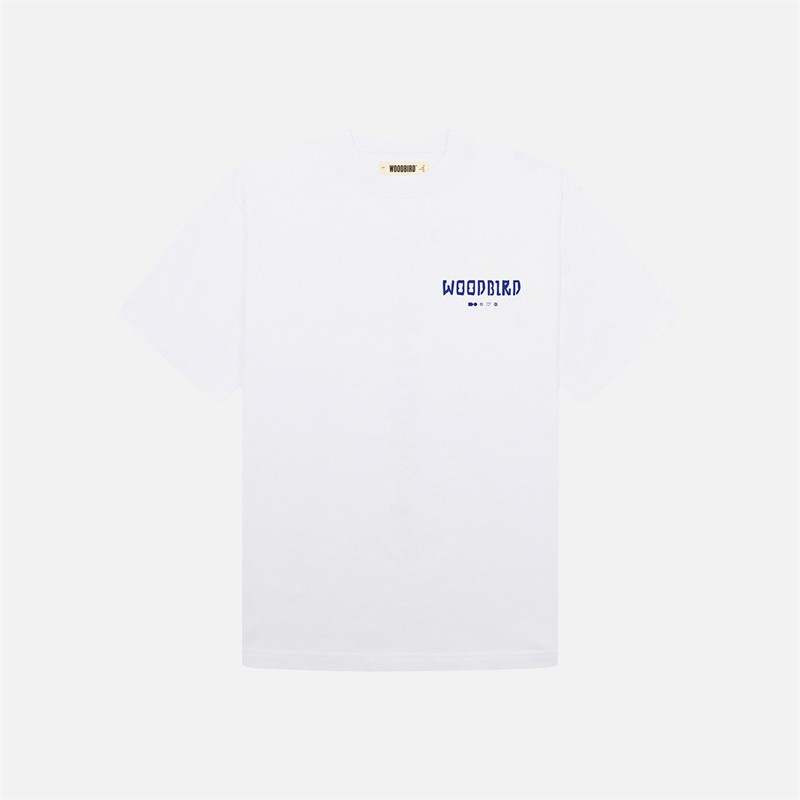 Woodbird Baine Serve T Shirt Weiß