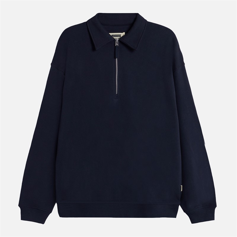 Woodbird Tom Zip Poloshirt Navy