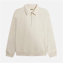 Woodbird Tom Zip Polo Shirt Off White