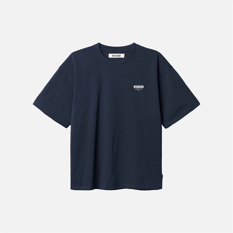 Woodbird Beam Pho T Shirt Dark Navy