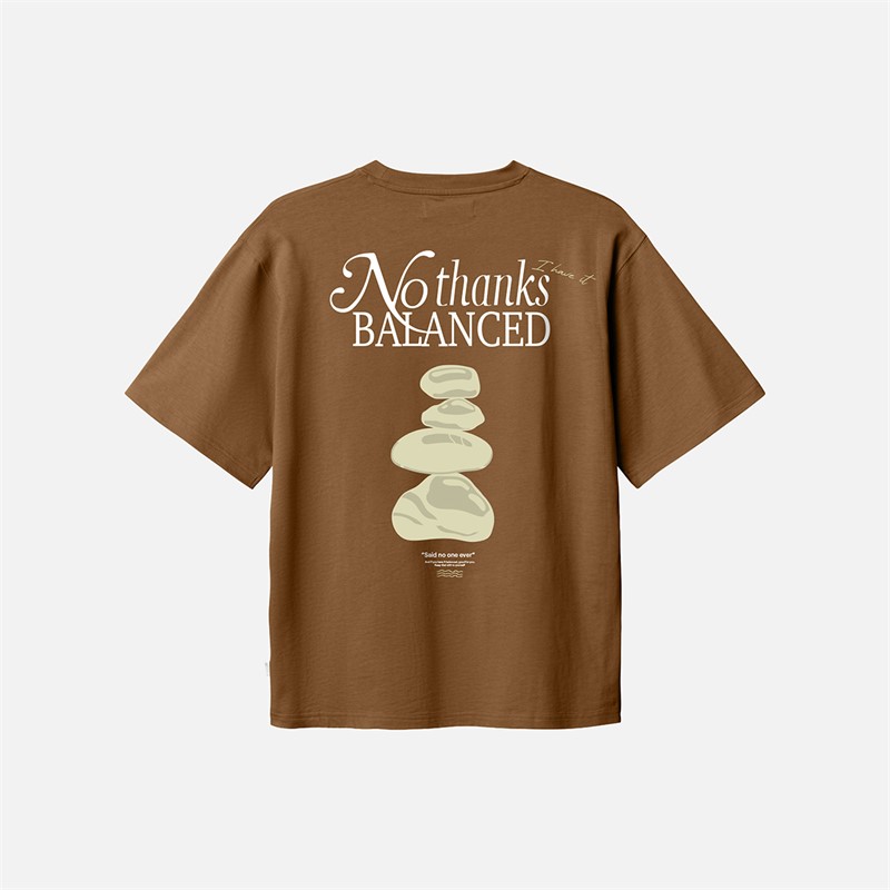 Woodbird Baine Balance T Shirt Dark Brown