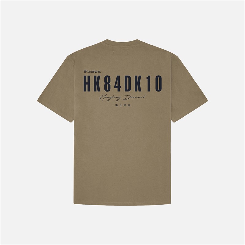 Woodbird Baine 8410 T Shirt Dunkelbraun/Kobalt Dark Brown-Cobalt