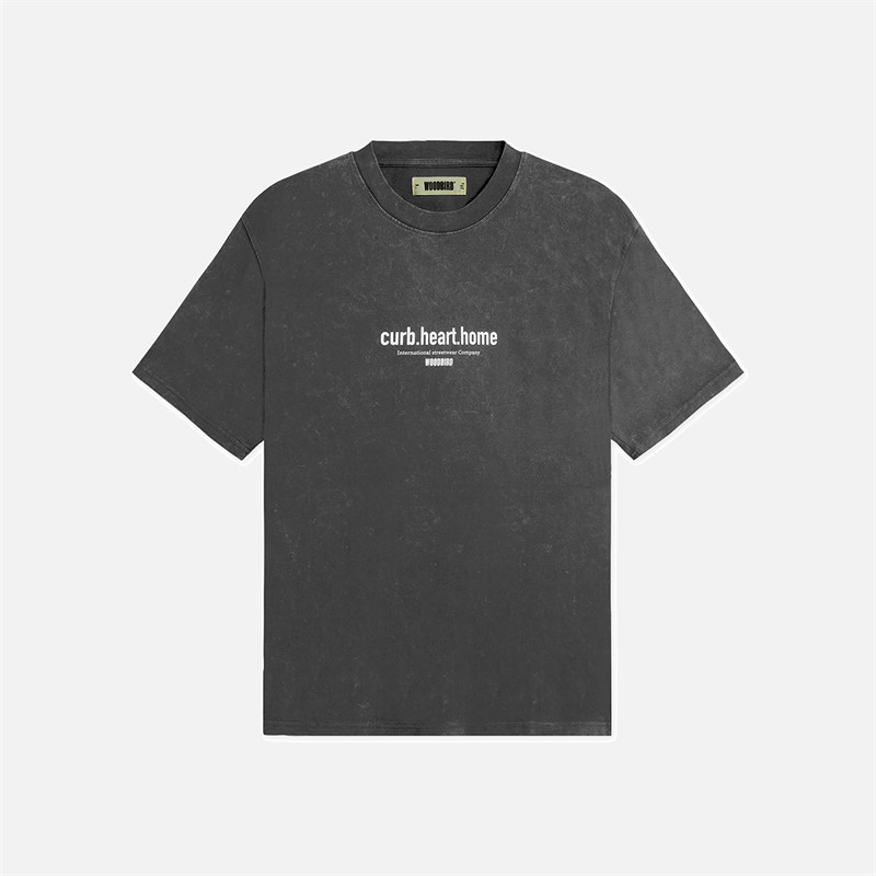 Woodbird Balken Farb T Shirt Asphalt