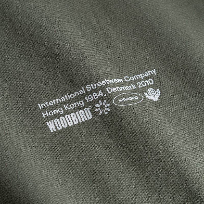 Woodbird T-shirt Beam Wobble szaro-zielony dla niego kolor Grey-Green