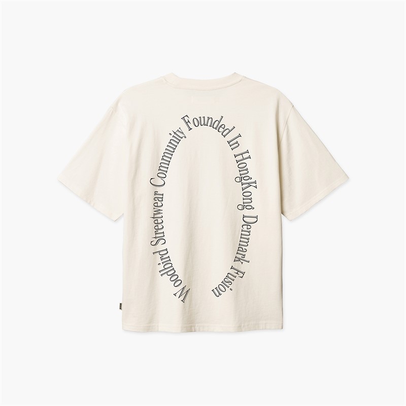 Woodbird Baine T-shirt dla niego kolor Off White