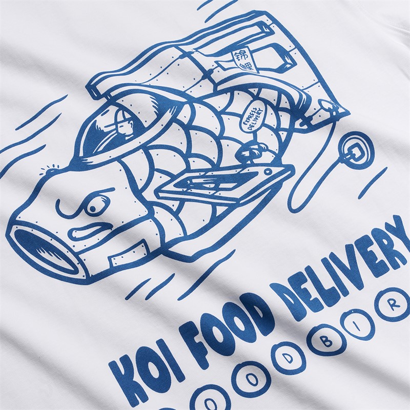 Woodbird Baine Koi Koszulka dla niego kolor Biały