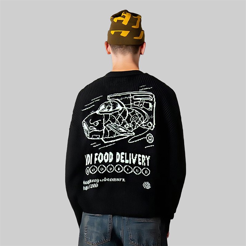 Woodbird Kurt Koi sweter dla niego kolor Czarny