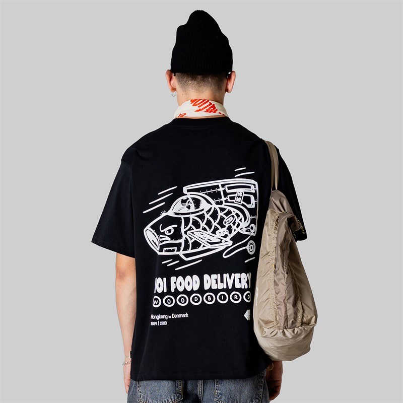 Woodbird Baine Koi Koszulka dla niego kolor Czarny