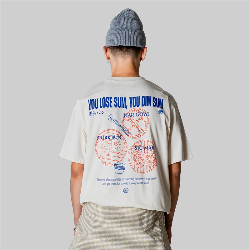 Woodbird Dim Sum T-shirt dla niego kolor Off White