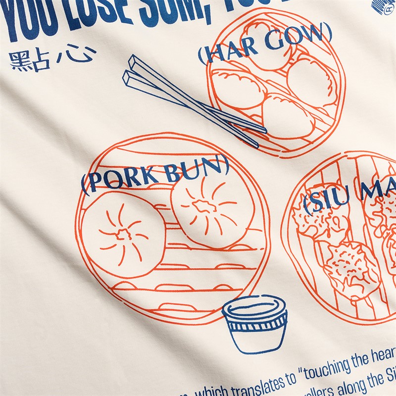 Woodbird Dim Sum T-shirt dla niego kolor Off White