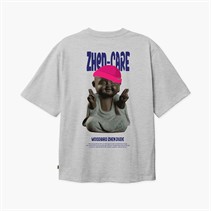 Woodbird Herre Baine Dude T-shirt Light Grey Melange