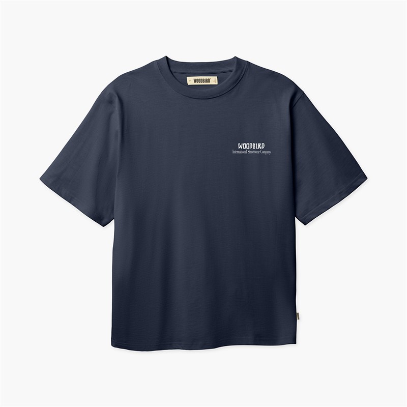 Woodbird Herre Baine Serve T-shirt Navy