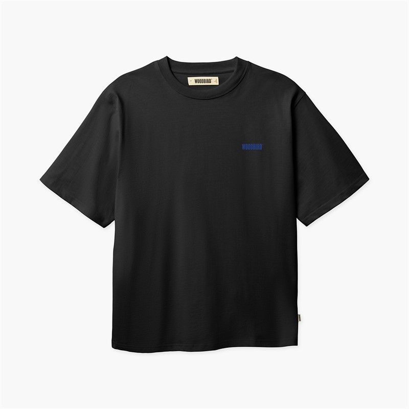Woodbird Herre Baine Wobble T-shirt Sort