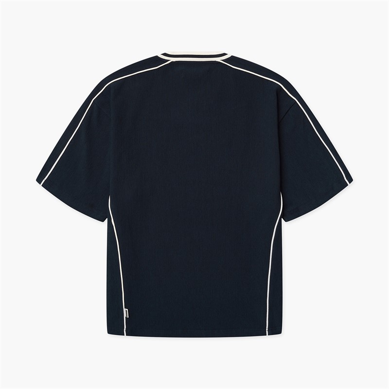 Woodbird Herren Beam 90er Sport T Shirt Dark Navy