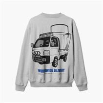 Woodbird Herren Zuckerrohr Truck Rundhals Sweatshirt Light Grey Melange