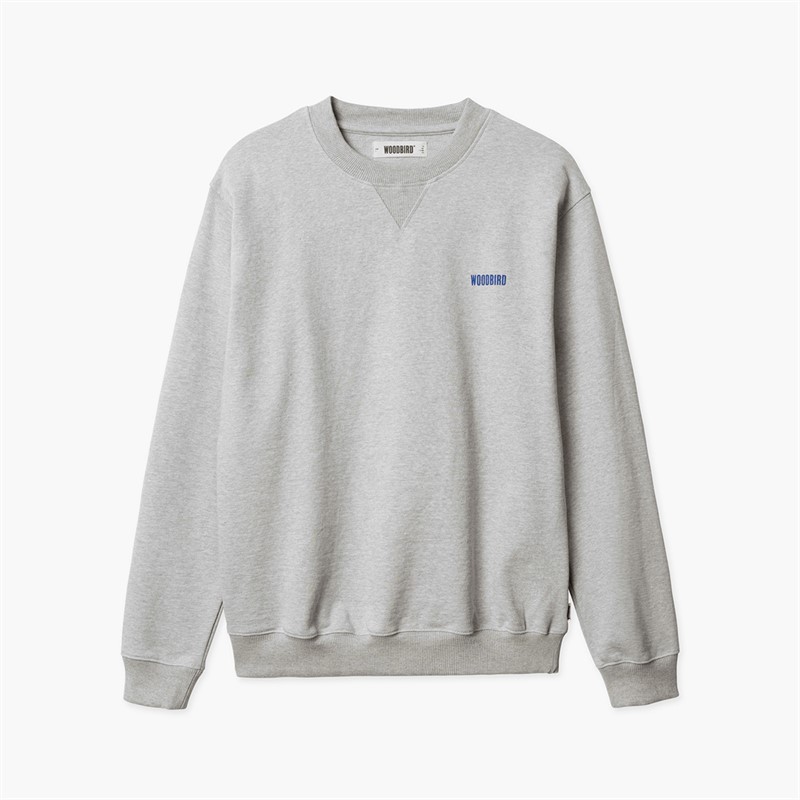 Woodbird Herren Zuckerrohr Truck Rundhals Sweatshirt Light Grey Melange