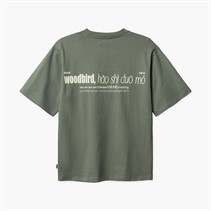 Woodbird Herren Beam Hao T Shirt Grau Grün Grey-Green
