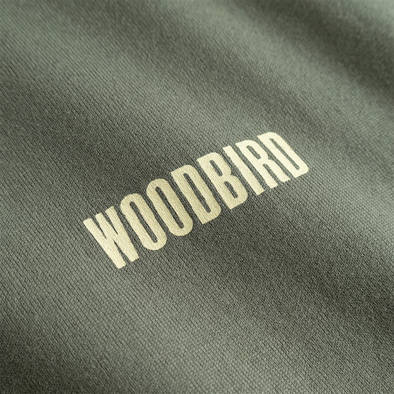 Woodbird Herren Beam Hao T Shirt Grau Grün Grey-Green