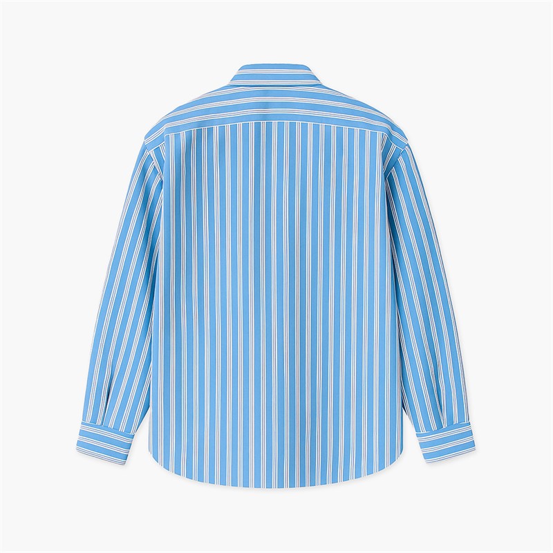 Woodbird Herren Hemd Klassisch Blue Stripe