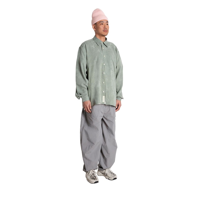 Woodbird Herre Buzo Paisley Skjorte Grå Grøn Grey-Green
