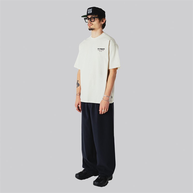 Woodbird Herre Baine Wok T-shirt Off White
