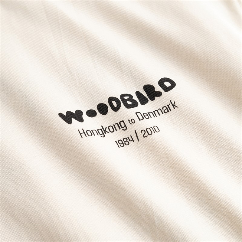 Woodbird Herre Baine Wok T-shirt Off White
