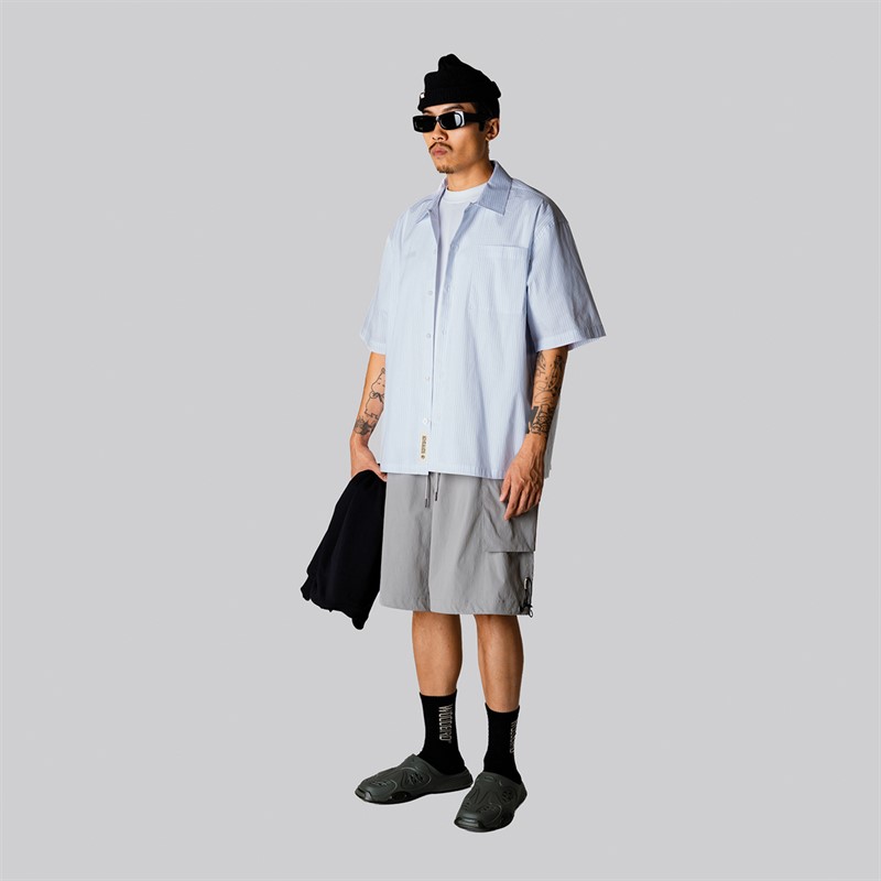 Woodbird Herre Wang Wok Skjorte Light Blue
