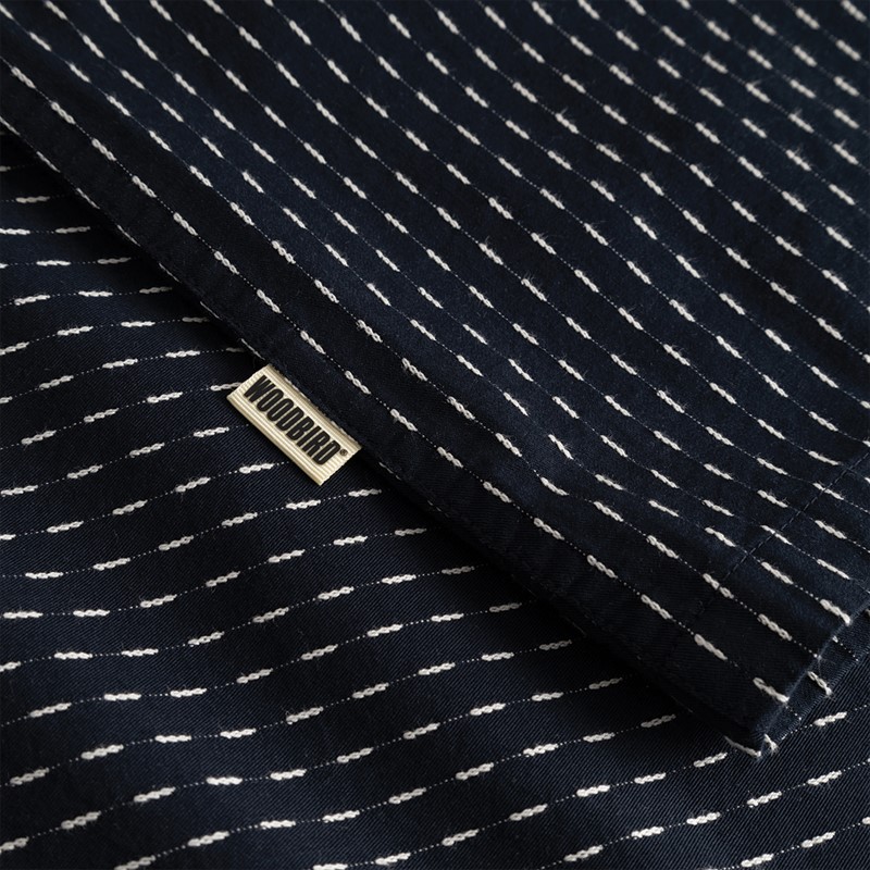 Woodbird Herre Wang Shiko Skjorte Dark Navy