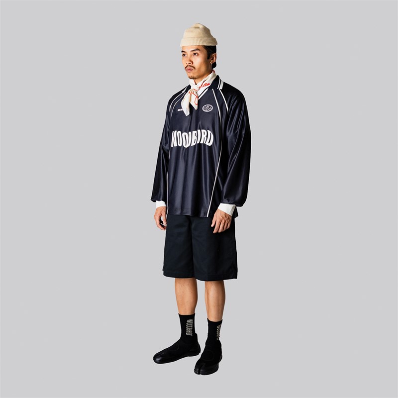 Woodbird Herre Taka Langærmet Poloshirt Sort