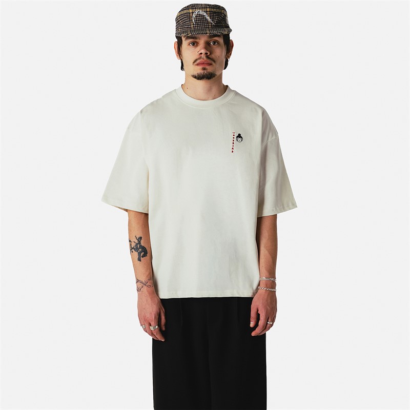 Woodbird Herre Beam Suma T-shirt Off White