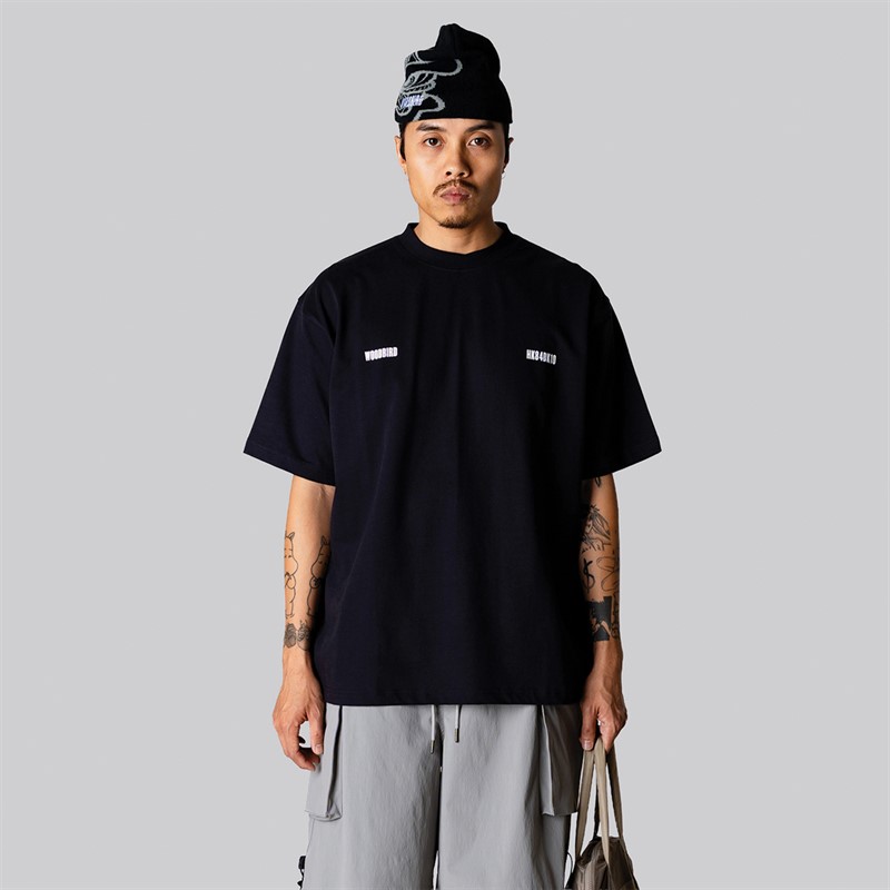 Woodbird Herre Baine Zilla T-shirt Sort
