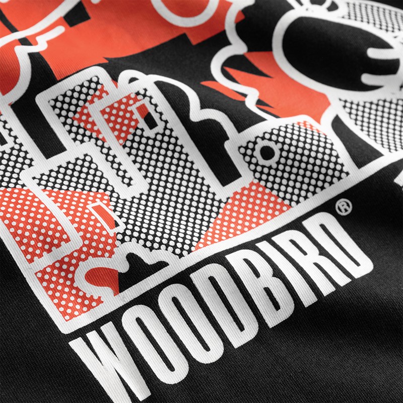 Woodbird Herre Baine Zilla T-shirt Sort