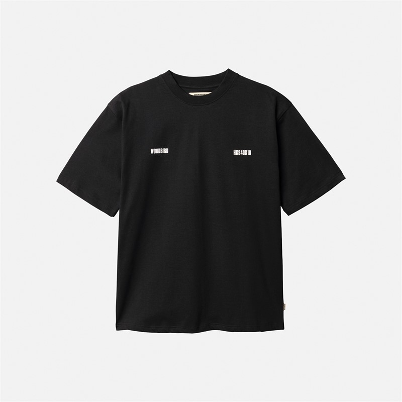 Woodbird Herre Baine Zilla T-shirt Sort