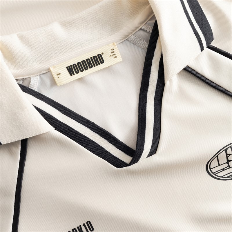 Woodbird Herre Taka Langærmet Poloshirt Off White