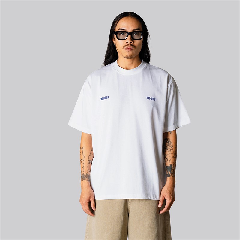 Woodbird Herre Baine Zilla T-Shirt Hvid