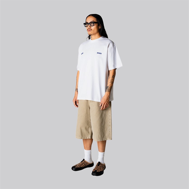 Woodbird Herre Baine Zilla T-Shirt Hvid