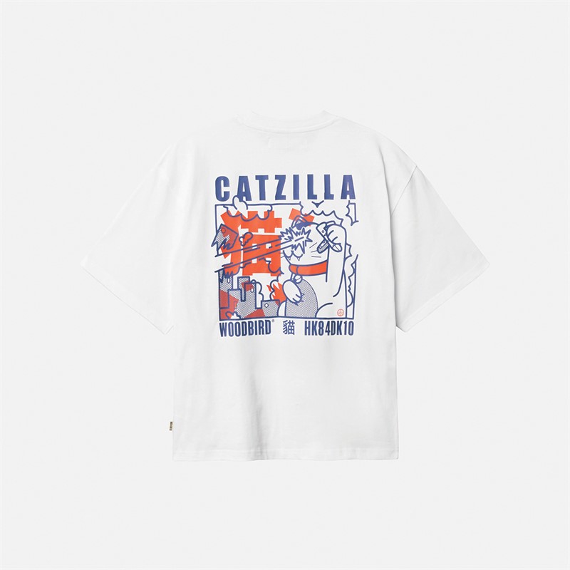 Woodbird Herre Baine Zilla T-Shirt Hvid