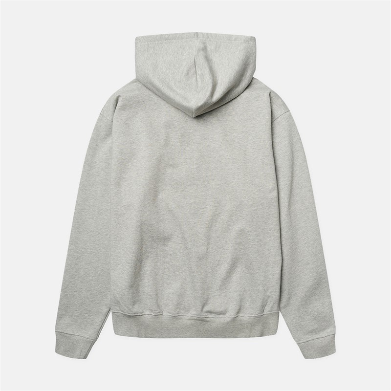 Woodbird Herre Fuji Base Zip Hættetrøje Light Grey Melange