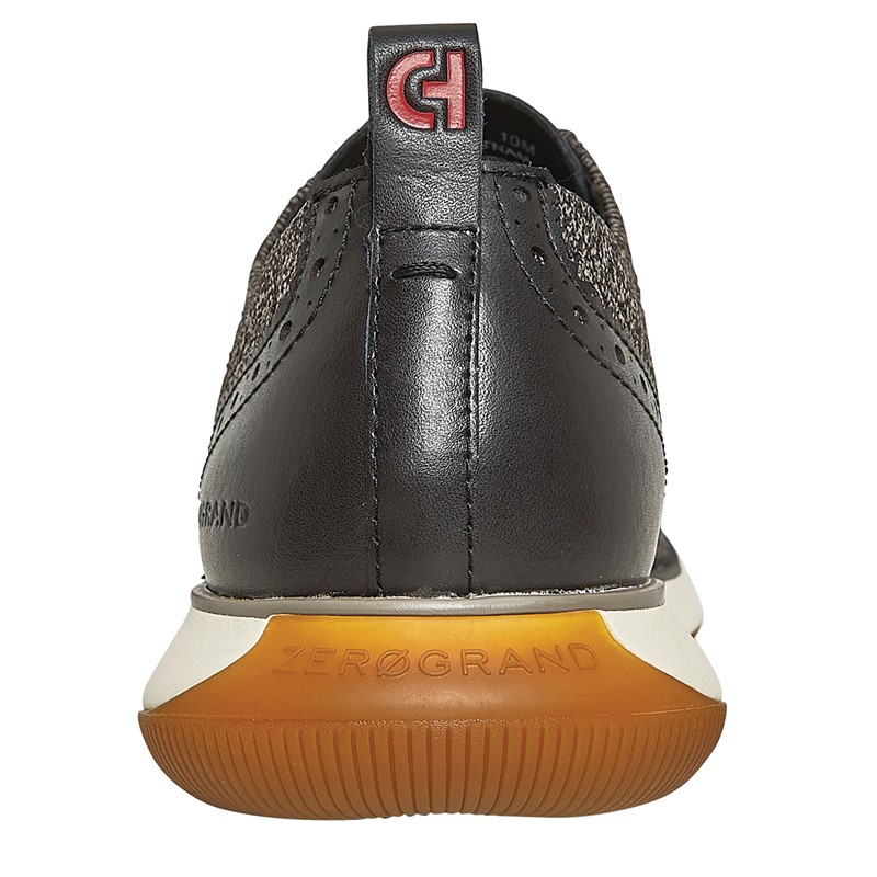 Cole Haan Mens 4.Zerogrand Stitchlite Oxford Shoes Black Twisted Knit