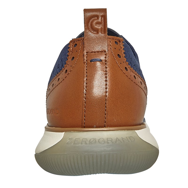 Cole Haan Mens 4.Zerogrand Stitchlite Oxford Shoes Navy/Ink Knit