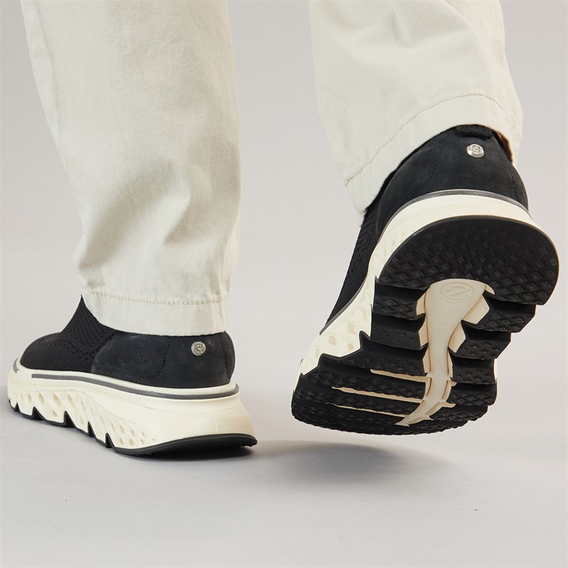 Cole Haan Mens 5.Zerogrand Stitchlite Wing Oxford Shoes Black/White