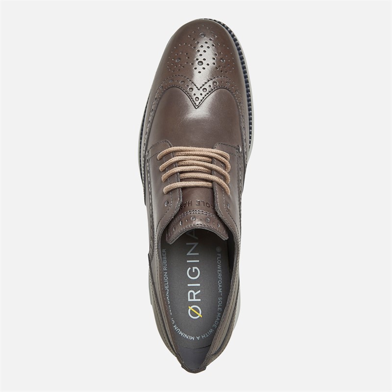 Cole Haan Mens Original Remastered Wingtip Oxford Shoes Glacier Grey