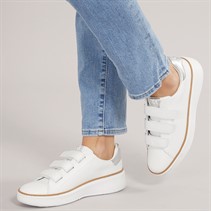 Cole Haan Womens Grandpro Topspin Triple Strap Trainers White/Silver